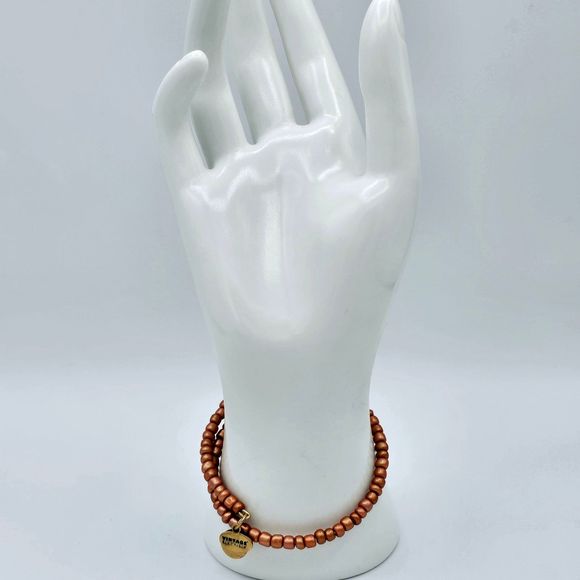 Alex & Ani Bracelet Charm Wrap VTG 66 Savannah Primal Spirit Russian Gold Orange - Picture 9 of 10